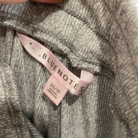 5/$25 Bluenotes High Rise Super Soft Rib Wide Leg Lounge Pajama Pant Gray XS - Picture 5 of 10